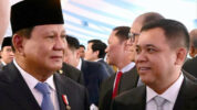 Presiden Prabowo Subianto Bersama Pengusaha Nasional Andi Syamsudin Arsyad atau Haji Isam