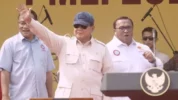 Presiden Prabowo Subianto Saat Menghadiri Hari Buruh Internasional 2025